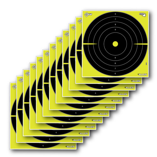 ALLEN COMPANY INC EZ-Aim 15214 Splash Reactive  Bullseye Non-Adhesive 12 Pack