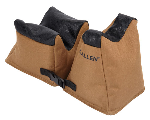 ALLEN COMPANY INC Allen 18411 X-Focus Combo Prefilled Front and Rear Bag, Coyote w/Black Accents Ripstop Polyester, Tacky Grip Bottom Weighs 5.10 lbs., 11.50" L x 5.50" H