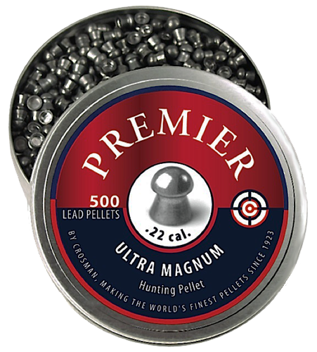 DAISY MANUFACTURING CO Crosman LDP22 Premier Ultra Magnum 22 Lead Domed Pellet 500/Tin
