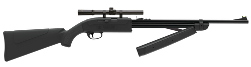 DAISY MANUFACTURING CO Crosman CLGY1000KT Legacy 1000 Air Rifle Pump 177 Black Rifled Steel Barrel, Black Receiver, Black Fixed All Weather Stock, Crossbolt Safety, Includes 4x15mm Scope
