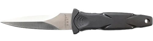 AOB/AMERICAN OUTDOOR BRND Smith & Wesson Knives SWHRT3 H.R.T.  3.50" Fixed Spear Point Plain Black TPR Handle Includes Sheath 7.5" OAL