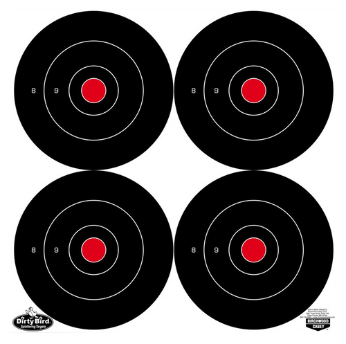 BIRCHWOOD CASEY (GSM) Birchwood Casey 35504 Dirty Bird  5.50" Bullseye Tagboard Hanging Black/White 12 PK