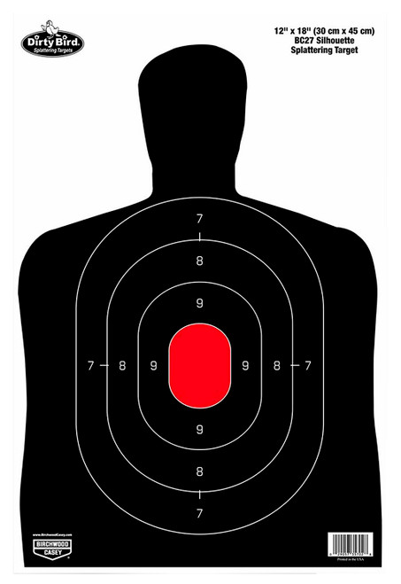 BIRCHWOOD CASEY (GSM) Birchwood Casey 35709 Dirty Bird Silhouette Target Silhouette Tagboard Target 12" x 18" 50 Per Pkg