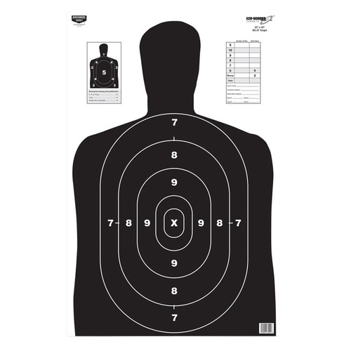 BIRCHWOOD CASEY (GSM) Birchwood Casey 37020 EZE-Scorer BC-27 Silhouette Paper Hanging 23" x 35" Black 5 Pack