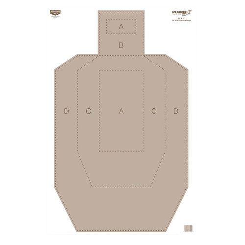 BIRCHWOOD CASEY (GSM) Birchwood Casey 37029 EZE-Scorer  IPSC Silhouette Paper Hanging Universal 23" x 35" Tan 5 Pack