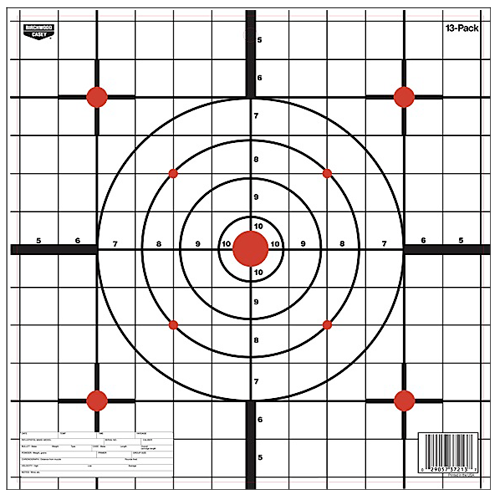 BIRCHWOOD CASEY (GSM) Birchwood Casey 37213 EZE-Scorer  12" Bullseye Paper Hanging Black/White 13 Per Pkg