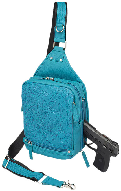 GUN TOTEN MAMAS/KINGPORT GTM GTM-110/TBLUE     MINI SLING COWHIDE      TURQ