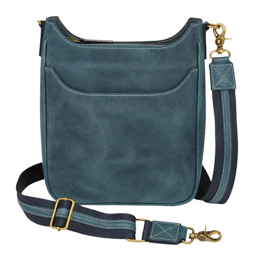 GUN TOTEN MAMAS/KINGPORT GTM GTM-CZY/17 BLUE   CROSSBODY SLIM SATCHEL-BUFF