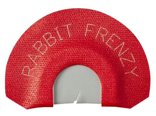 HUNTERS SPECIALTIES (GSM) Johnny Stewart Wildlife Calls JSDIA6 Rabbit Frenzy  Diaphragm Call Double Reed Rabbit Sounds Attracts Predator Species Red 45 Degree Cut