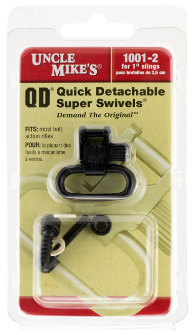 UNCLE MIKES/REVELYST Uncle Mike's MO10012 Super Swivel  Blued 1" Steel Quick Detach