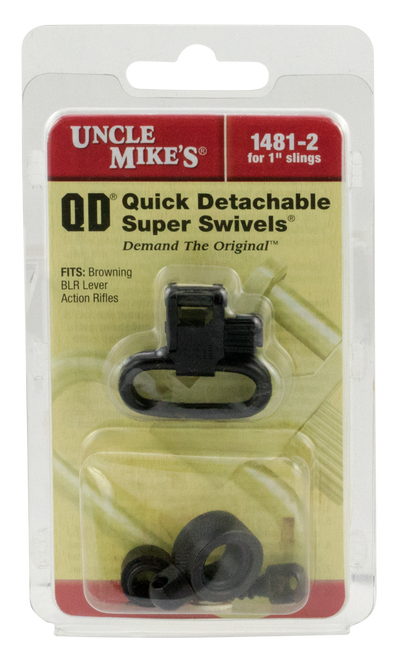 UNCLE MIKES/REVELYST Uncle Mike's 14812 Super Swivel  Quick Detach 115 BLR Blued 1" Loop for Browning BLR (Does Not Fit BLR Lightening)