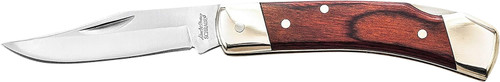 AOB/AMERICAN OUTDOOR BRND Uncle Henry LB5CP LB5 Smokey II Folding Clip Point Plain Stainless Steel Blade 3.70" Wood Handle Includes Sheath