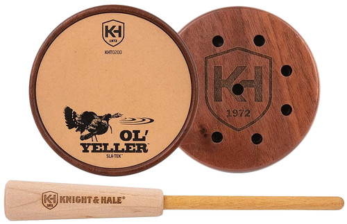 MOULTRIE FEEDERS Knight & Hale KHT0200 Ol'Yeller SLA-TEK Pot Call Turkey Sounds Walnut/Yellowheart