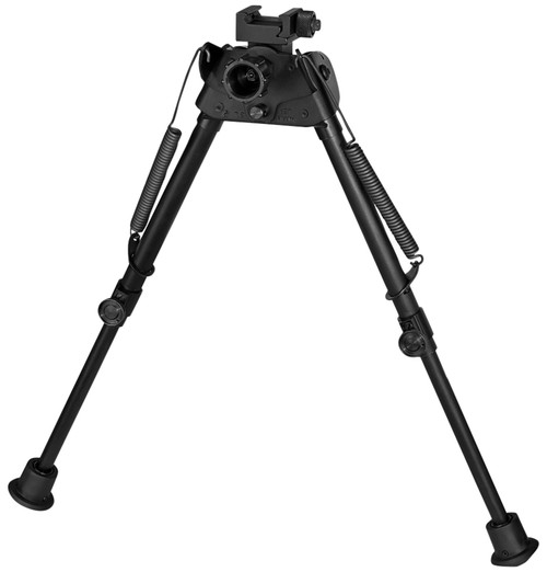 HARRIS ENGINEERING INC Harris Bipods S-L2P Swivel L Picatinny, 9-13", Black Steel/Aluminum, Self-Leveling Legs, Rubber Feet