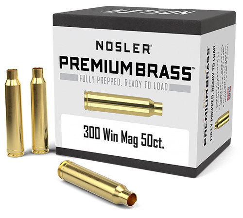 NOSLER INC Nosler 10227 Premium Brass Unprimed Cases 300WinMag Rifle Brass 50/Box