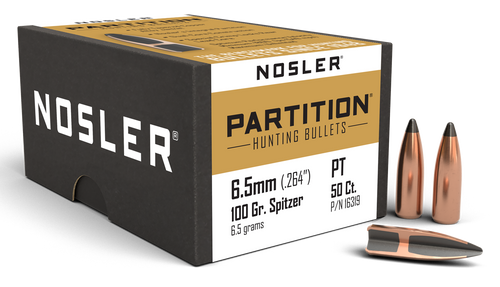 NOSLER INC Nosler 16319 Partition  6.5 Creedmoor 100gr Partition Spitzer 50/Box