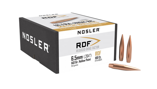 NOSLER INC Nosler 49824 RDF Match 6.5mm 140gr Hollow Point Boat Tail 100/Box