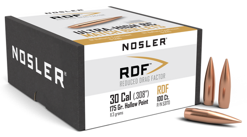 NOSLER INC Nosler 53170 RDF Match 30Cal 175gr Hollow Point Boat Tail 100/Box