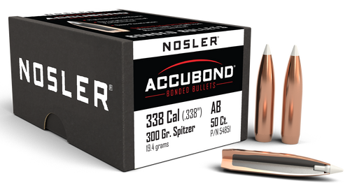 NOSLER INC Nosler 54851 AccuBond  338Cal 300gr Spitzer Point 50/Box