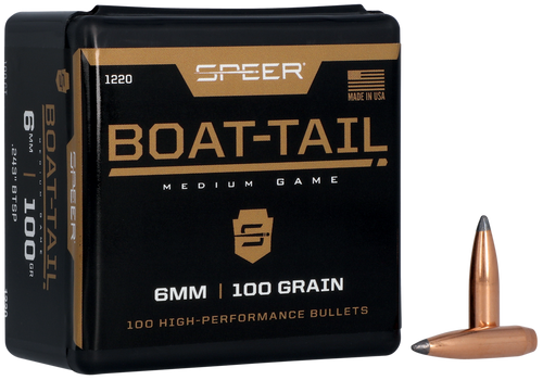 CCI/SPEER/KINETIC Speer 1220 Boat-Tail  6mm 100gr Jacketed Soft Point Boat Tail 100 Per Box/5 Case