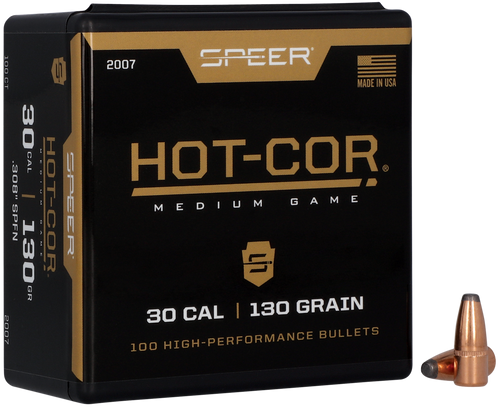 CCI/SPEER/KINETIC Speer 2007 Hot-Cor  30Cal 130gr Soft Point Flat Nose 100 Per Box/5 Case