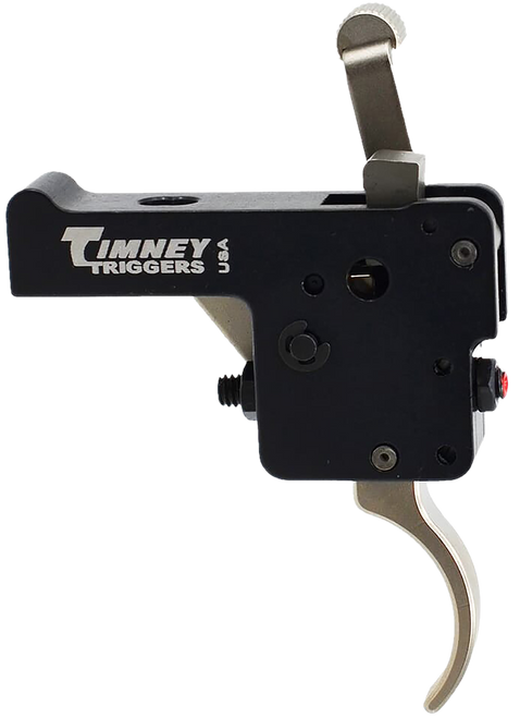 Timney Triggers 60916 Featherweight Deluxe  Curved Trigger with 3 lbs Draw Weight & Black/Nickel Finish for Howa 1500