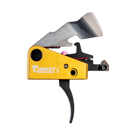 Timney Triggers 691S Featherweight  Single-Stage Curved Trigger with Black/Gold Finish for FN SCAR17
