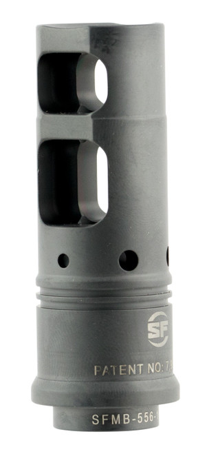 SUREFIRE- LASER PRODUCTS SureFire SFMB3383424 SOCOM Muzzle Brake Black DLC Stainless Steel with 3/4"-24 tpi Threads & 2.60" OAL for 338 Cal AR-Platform