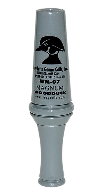 HAYDELS GAME CALLS INC Haydel's Game Calls WM07 Magnum  Open Call Single Reed Wood Duck Sounds Attracts Ducks Gray Acrylic