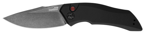 KERSHAW KNIVES/KAI USA Kershaw 7100BW Launch 1 3.40" Folding Drop Point Plain Black Oxide Blackwash CPM 154 SS, Blade Black Aluminum Handle