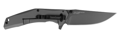 KERSHAW KNIVES/KAI USA Kershaw 8300 DuoJet  3.25" Folding Clip Point Plain Gray TiCN 8Cr13MoV SS Blade Gray TiCN Stainless Steel Handle Includes Pocket Clip