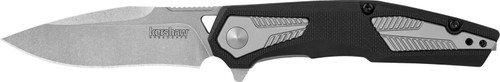 KERSHAW KNIVES/KAI USA Kershaw 1390 Tremolo  EDC 3.13" Folding Clip Point Plain Stonewashed 4Cr14 Blade, Black GFN/SS Handle