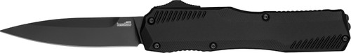 KERSHAW KNIVES/KAI USA Kershaw 9000BLK Livewire  Automatic 3.30" OTF Spear Point Plain Black DLC CPM MagnaCut Steel Blade, Black Anodized Aluminum Handle, Includes Pocket Clip