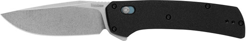 KERSHAW KNIVES/KAI USA Kershaw 2047 Layup  3.40" Folding Drop Point Plain Stonewashed D2 Steel Blade, Black GFN Handle