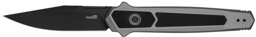 KERSHAW KNIVES/KAI USA Kershaw 7951 Launch 17 Automatic 3.50" Folding Clip Point Plain Black Cerakote S35VN Blade, Gray Anodized w/Black G10 Inlays Aluminum Handle, Includes Pocket Clip