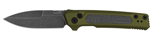 KERSHAW KNIVES/KAI USA Kershaw 7205 Launch 22 Automatic 3.45" Folding Spear Point Plain CPM MagnaCut Steel Blade, OD Green Anodized w/Black Micarta Inserts Aluminum Handle