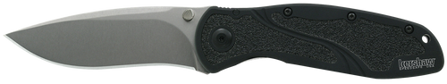 KERSHAW KNIVES/KAI USA Kershaw 1670S30V Blur  3.40" Folding Drop Point w/Recurve Plain Stonewashed Powder Coated CPM S30V SS Blade Black Anodized Aluminum Handle Includes Pocket Clip