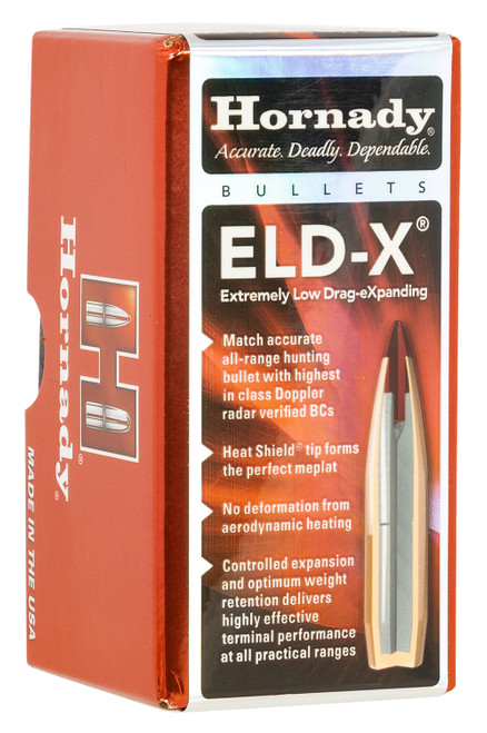 HORNADY MFG CO Hornady 22833 ELD-X  22 Cal .224 80 gr Extremely Low Drag-eXpanding 100 Per Box/ 25 Case