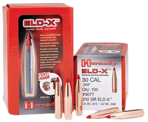HORNADY MFG CO Hornady 2840 ELD-X  7mm .284 162 gr Extremely Low Drag eXpanding 100 Per Box/ 15 Case