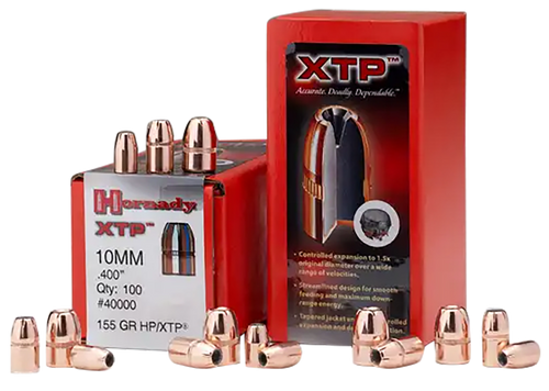 HORNADY MFG CO Hornady 40000 XTP  10mm Auto .400 155 gr Hollow Point XTP 100 Per Box/ 25 Case