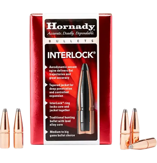 HORNADY MFG CO Hornady 4503 InterLock  45 Cal .458 350 gr Flat Point 50 Per Box/ 15 Case