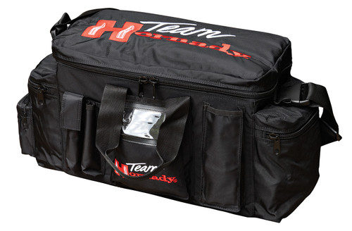 HORNADY MFG CO Hornady 9919 Team Hornady Range Bag Black with Red Logo Nylon with Large Compartment & Embroidering