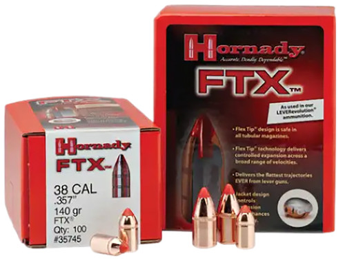 HORNADY MFG CO Hornady 45215 FTX  45 Cal .452 200 gr Flex Tip eXpanding 50 Per Box/ 25 Case