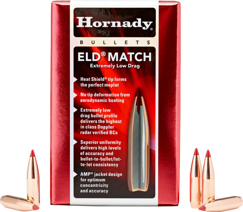 HORNADY MFG CO Hornady 263331   6.5mm .264 147gr Extremely Low Drag-Match 500 Per Box/6 Case