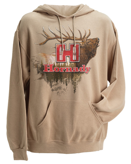 HORNADY MFG CO Hornady 99612S Elk  Small Tan/Khaki Hoodie Poly-Cotton