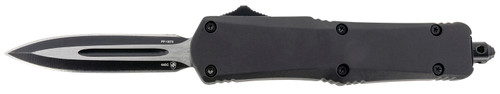 Templar Knife SBR131 Gen II  Small 2.69" OTF Dagger Plain Black Oxide Stonewashed 440C SS Blade, 4.31" Black Aluminum/Rubber Handle, Glass Breaker