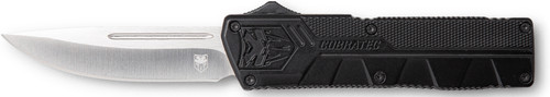 COBRA TEC KNIVES LLC CobraTec Knives BCTLWDNS Lightweight  3.25" OTF Drop Point Plain D2 Steel Blade/Black Aluminum Handle Includes Pocket Clip