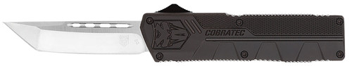 COBRA TEC KNIVES LLC CobraTec Knives BCTLWTNS Lightweight  3.25" OTF Tanto Plain D2 Steel Blade/Black Aluminum Handle Includes Pocket Clip
