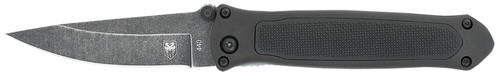 COBRA TEC KNIVES LLC CobraTec Knives BLKHRQS Quick Strike  3.25" Folding Drop Point Plain Stonewashed 440 SS Blade, 4.50" G10 Handle