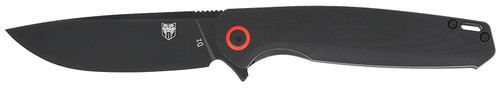 COBRA TEC KNIVES LLC CobraTec Knives CTRATHBLK Rath  EDC 3.50" Folding Plain Black D2 Steel Blade, 4.50" Black G10 Handle